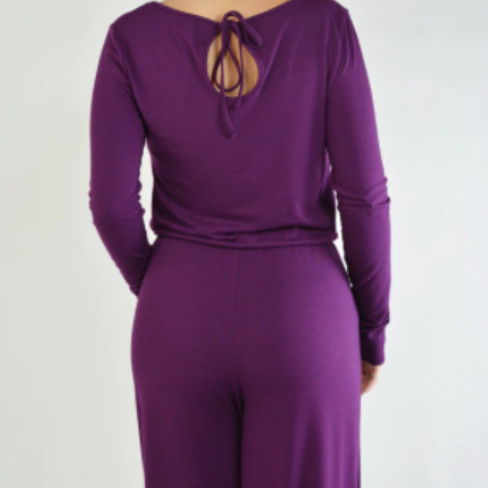 BLACK Romper Longsleeve PLUS SIZE - Picture 2 of 3